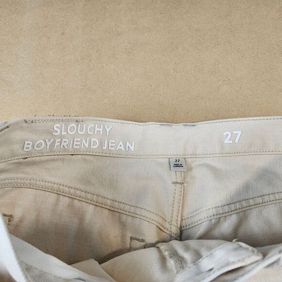 J. Crew Reimagined Beig / Ecru Slouchy Boyfriend Jean Size 27 - Picture 5 of 13